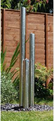 1.68m/130cm Fontaines de Jardin à 3 Tubes Acier In