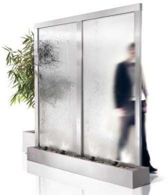 Mur d eau Colossus Verre et Acier Inoxydable Double Mur d eau Colossus Verre et