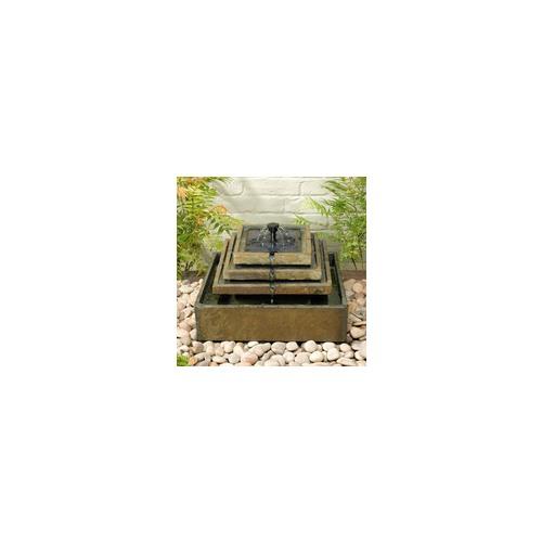Fontaine de jardin solaire à plusieurs niveaux en