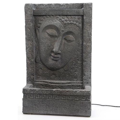Fontaine de Jardin Bouddha Portrait 76 cm Gris Foncé Fontaine de Jardin Bouddha