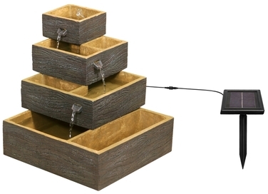 Dalton Cascade Solaire 4 Etages en Bois avec Pots