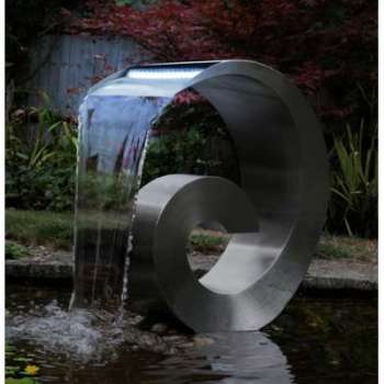 Fontaine Cascade Atlantis 65cm en Acier Inox avec Lumières Fontaine Cascade Atlantis