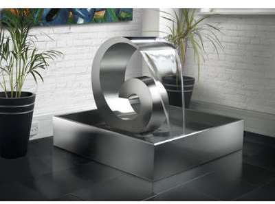 Fontaine Cascade Atlantis 65cm en Acier Inox avec Lumières Fontaine Cascade Atlantis