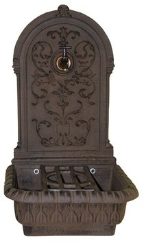 Fontaine de jardin Renaissance en fonte effet roui