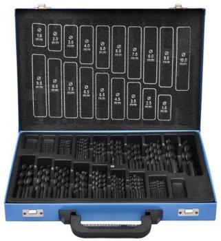 VidaXL Coffret de 170 forets HSS R avec boite tran