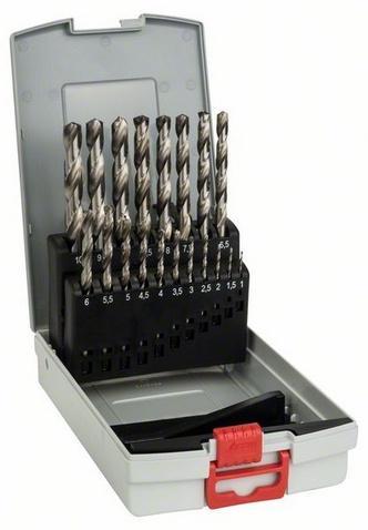 Set de 19 forets à métaux rectifiés HSS-G ProBox p
