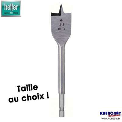 Mèche bois plate emmanchement rapide Ø 10 à 40 m