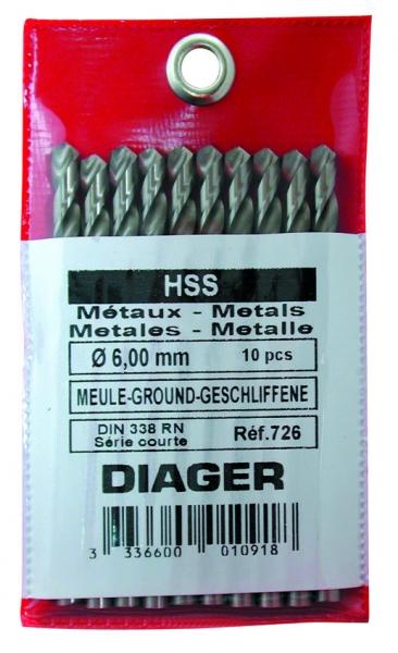 Foret HSS Pro Métal DIAGER Diamètre 01,5