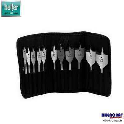 Coffret 11 mèches à bois plates emmanchement rapi