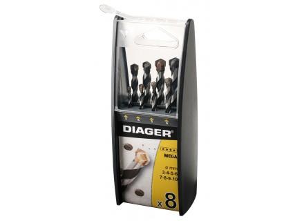 Coffret 8 forets béton mega pour usage intensif de Coffret 8 forets béton mega