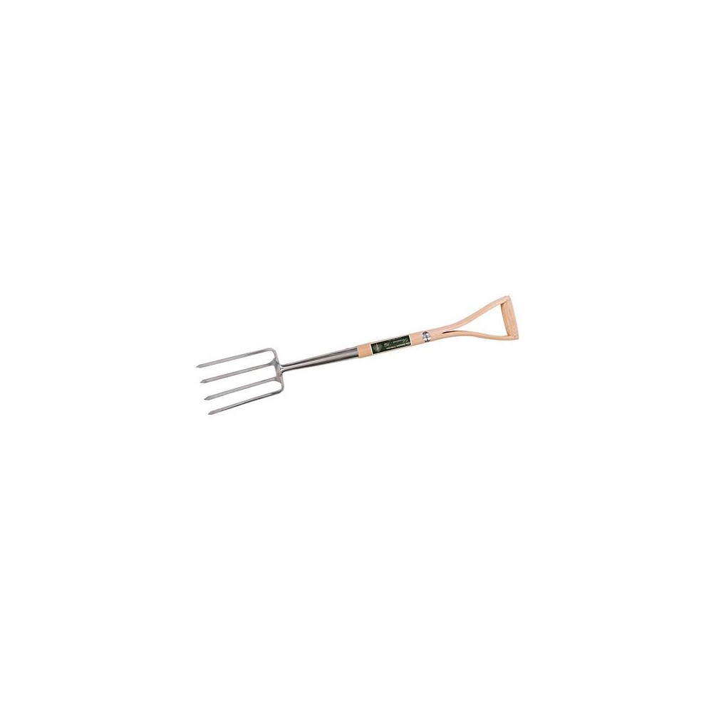 Fourche à bêcher en acier inoxydable L. 1000 mm Co