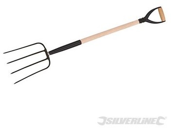 Fourche à fumier poignée D bois dur - 1100 mm - SI