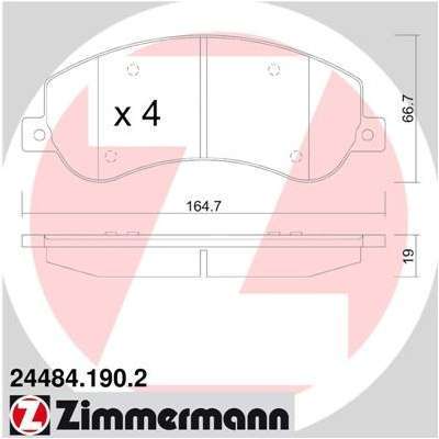 Pneu ZIMMERMANN - Kit de plaquettes de frein, frei