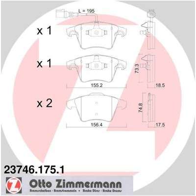 Pneu ZIMMERMANN - Kit de plaquettes de frein frein Pneu ZIMMERMANN - Kit de plaquettes
