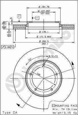 Pneu BREMBO - Disque de frein (Composition/Emballa