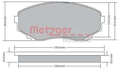 Pneu METZGER - Kit de plaquettes de frein frein à disque Pneu METZGER - Kit de plaquettes