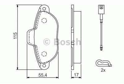 Pneu BOSCH - Kit de plaquettes de frein, frein à d