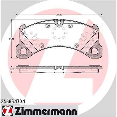 Pneu ZIMMERMANN - Kit de plaquettes de frein, frei