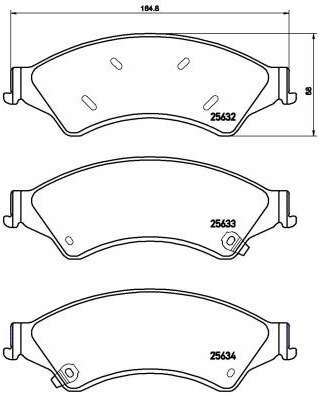 Pneu BREMBO - Kit de plaquettes de frein, frein à