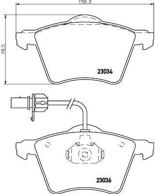 Pneu HELLA PAGID - Kit de plaquettes de frein, fre