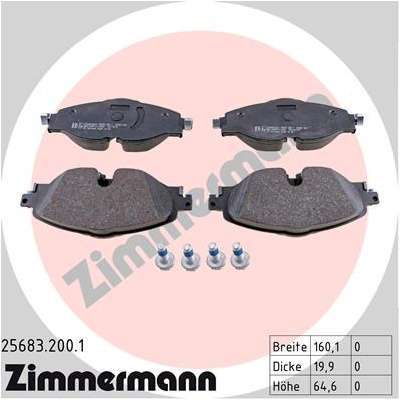 Pneu ZIMMERMANN - Kit de plaquettes de frein, frei