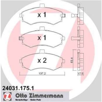 Pneu ZIMMERMANN - Kit de plaquettes de frein, frei