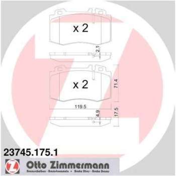 Pneu ZIMMERMANN - Kit de plaquettes de frein frein Pneu ZIMMERMANN - Kit de plaquettes