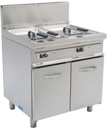 Friteuse Gaz sur Meuble 2x 17 Litres 33kW 800x700x