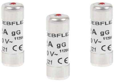 Fusibles avec témoin : 25 ampères (3 pièces) - DEB