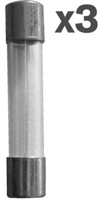 3 fusibles en verre 6,3 x 32 mm 6,3 A - ZENITECH