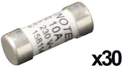 Lot de 30 fusibles 8,5x23 10A à Voyant NF - ZENITE