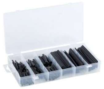 127 gaines thermo-rétractables - noir