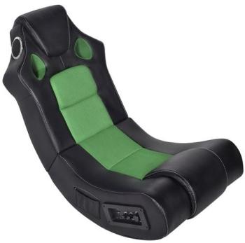 VidaXL Fauteuil à bascule enceinte en cuir synthét