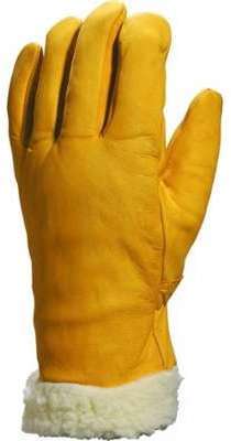 Gant fourré d hiver cuir pleine fleur bovin acrylique Gant fourré d hiver cuir pleine