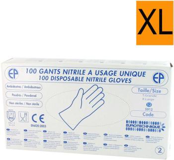 Boite de 100 Gants Nitrile Taille XL 12 EP 5912 - EURO Boite de 100 Gants Nitrile