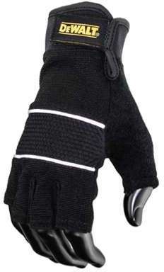 DeWalt Gants de travail Demi doigt Noir DPG213L EU