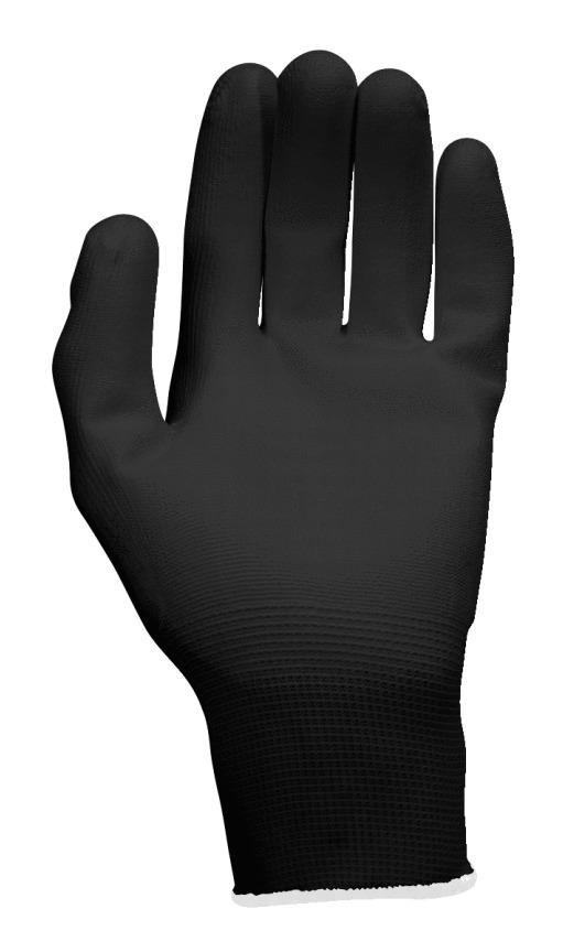 Gants microfibres, noirs, Taille L, 12paires KS TO
