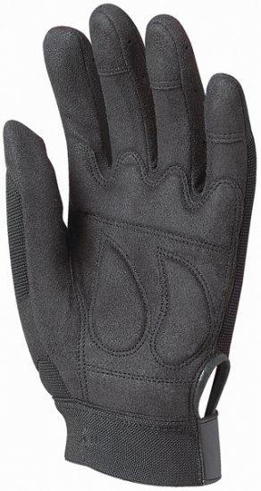 Gant maitrise élastique large noir velcro avec coussinets Gant maitrise élastique large
