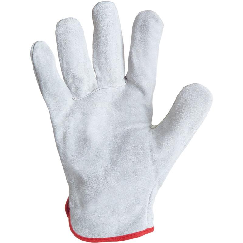 Paire de gants cuir .Tout croûte bovin. Coloris na