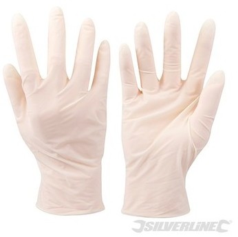 100 gants latex jetables - Large - SILVERLINE