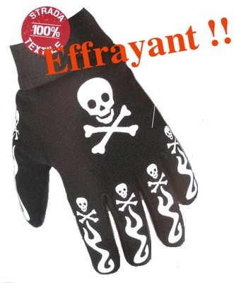 Gants moto strada tete de mort