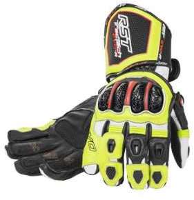 Gants rst tractech race ce cuir été fluo vert