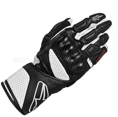 Gant moto route alpinestars sp8 noir/blanc