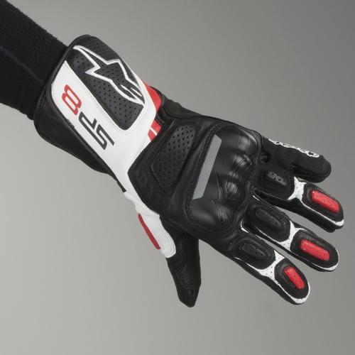 Gants Alpinestars SP-8 V2 Noir-Blanc-Rouge