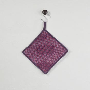 Manique Coton Framboise Arabesque 22x22 cm
