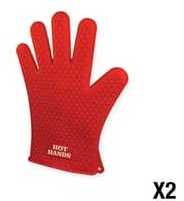 Lot de 2 gants rouges antichaleur