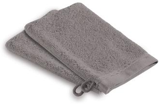 Gants de toilette Coton peigné 600 gr m2 Gris taupe Gants de toilette Coton peigné