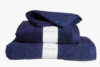 Gant de toilette éponge Douceur bleu marine 600gr Gant de toilette éponge Douceur