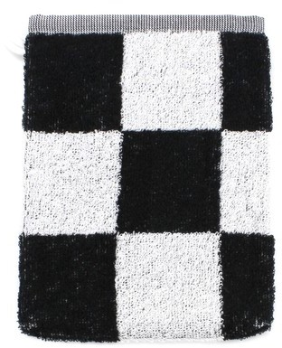 Gant de toilette 16x21 cm MONA carreaux blanc & no