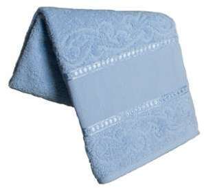 Serviette de toilette 50x100 bleu ? broder sur toi